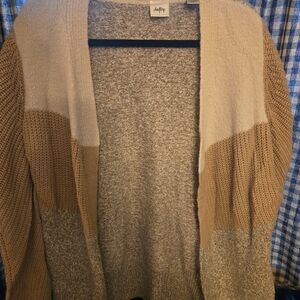 Daytrip Women's Colorblock Cardigan - Cream, Tan, and Gray